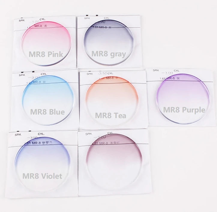 A Pair Of Optical Tinted Lens Dyed Myopia Presbyopia Aspheric Prescription Scratch-resistant 1.56 1.61 1.67 Index - Daisan Mart