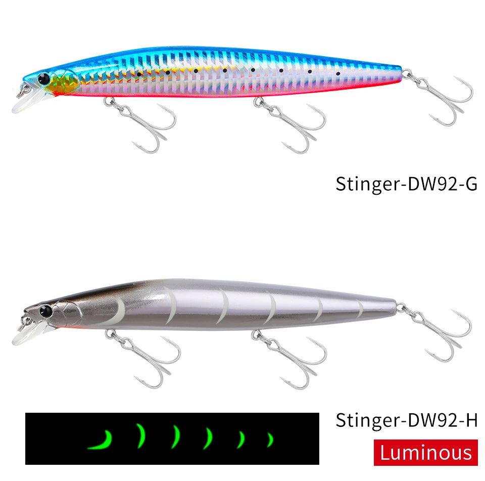 TSURINOYA 140mm 26g DW92 Sinking Minnow Saltwater Freshwater Black Bass Pike Bait Long Casting Sinker Weight Jerkbait Wobblers