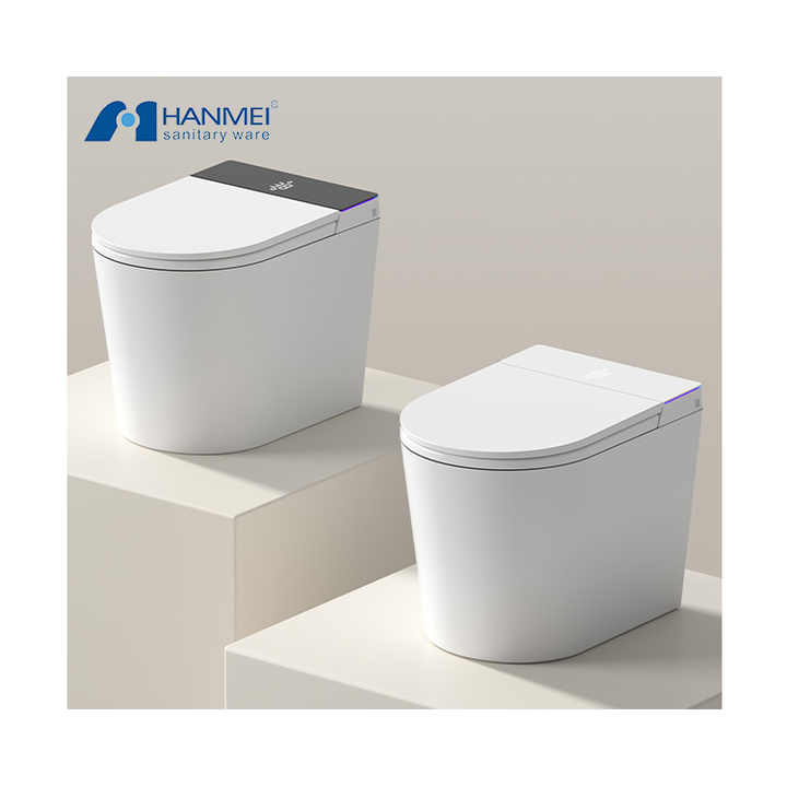 High quality 520mm short rimless one-piece ceramic toilet, flushable 
