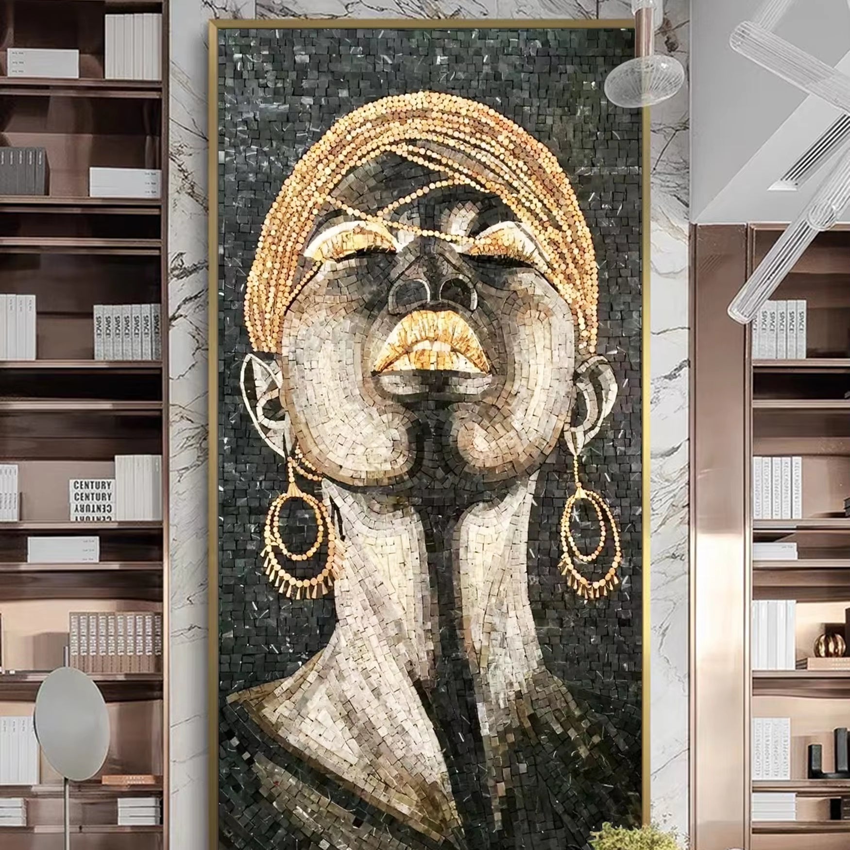 High quality handmade glass mosaic wall decoration 