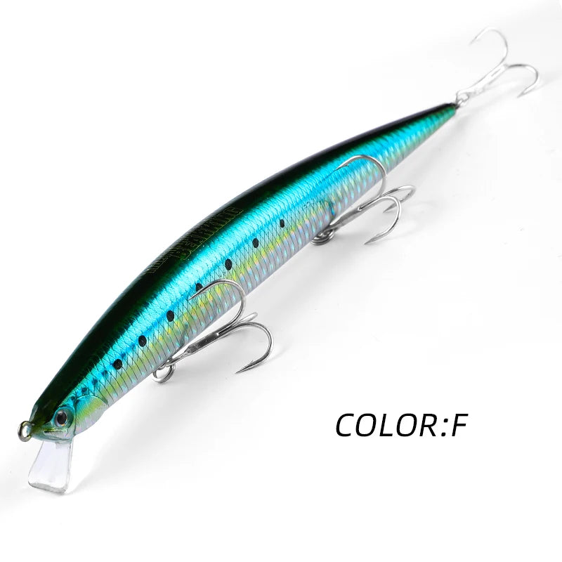 Mồi Câu Chuyên Nghiệp Bearking 175mm Nổi Slim Minnow