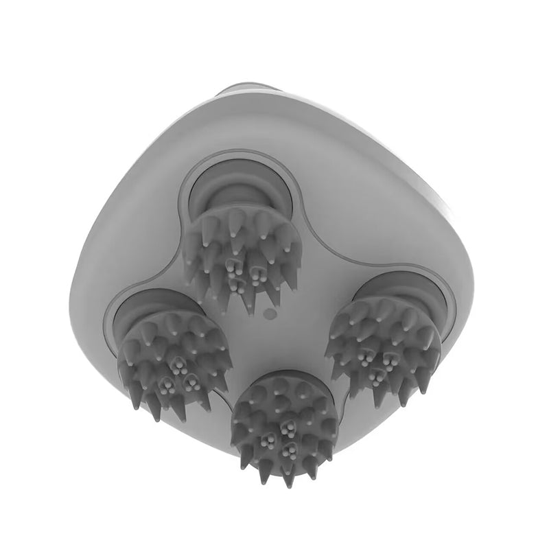 Electronic silicone vibrating shampoo brush massages scalp 