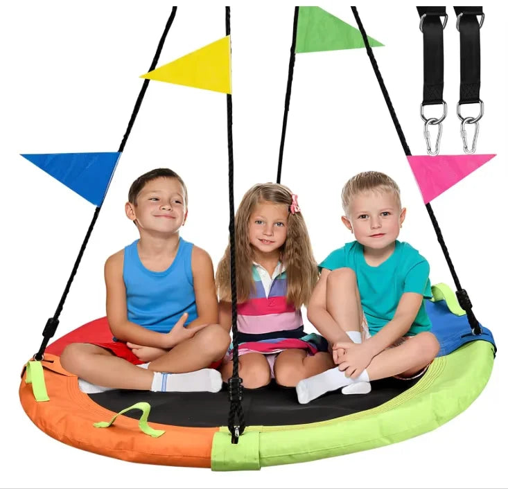 Zoshine  Four-color 48 Inch Fabric Tree Swing Strong Frame Max Capacity Safety for Kids Play in Public Green Space - Daisan Mart