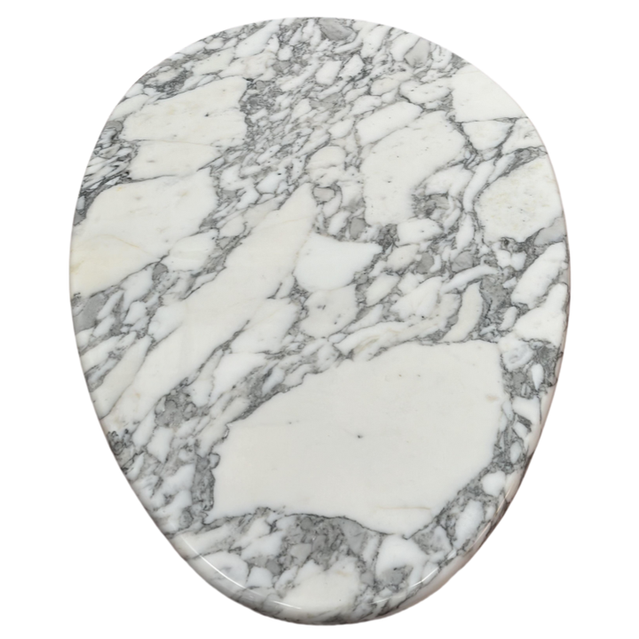 Arabescato natural white marble floor tiles polished for irregular oval kitchen countertop 