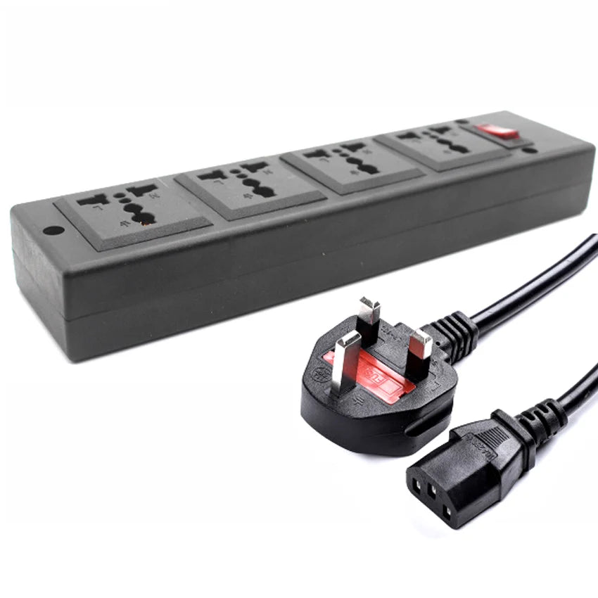 Ổ cắm đa năng 4 lỗ 13A có dây nguồn C14 đa chuẩn - Daisan Mart