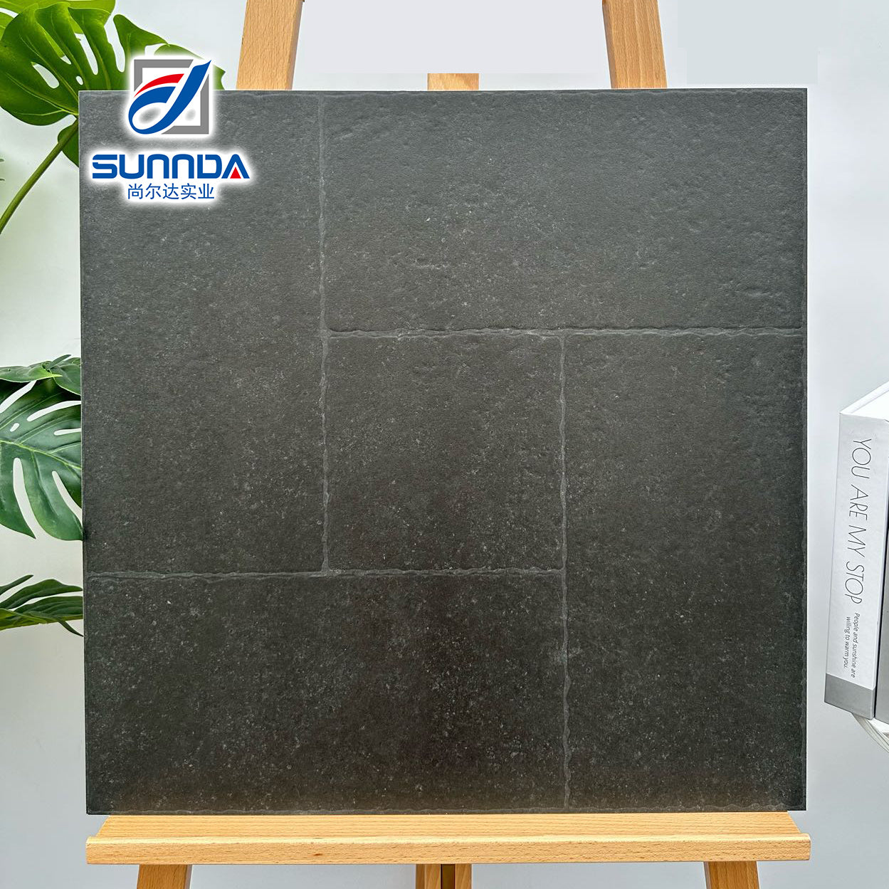 Gạch men mờ ngoại thất, đá thô, kiểu cổ điển, 600x600mm