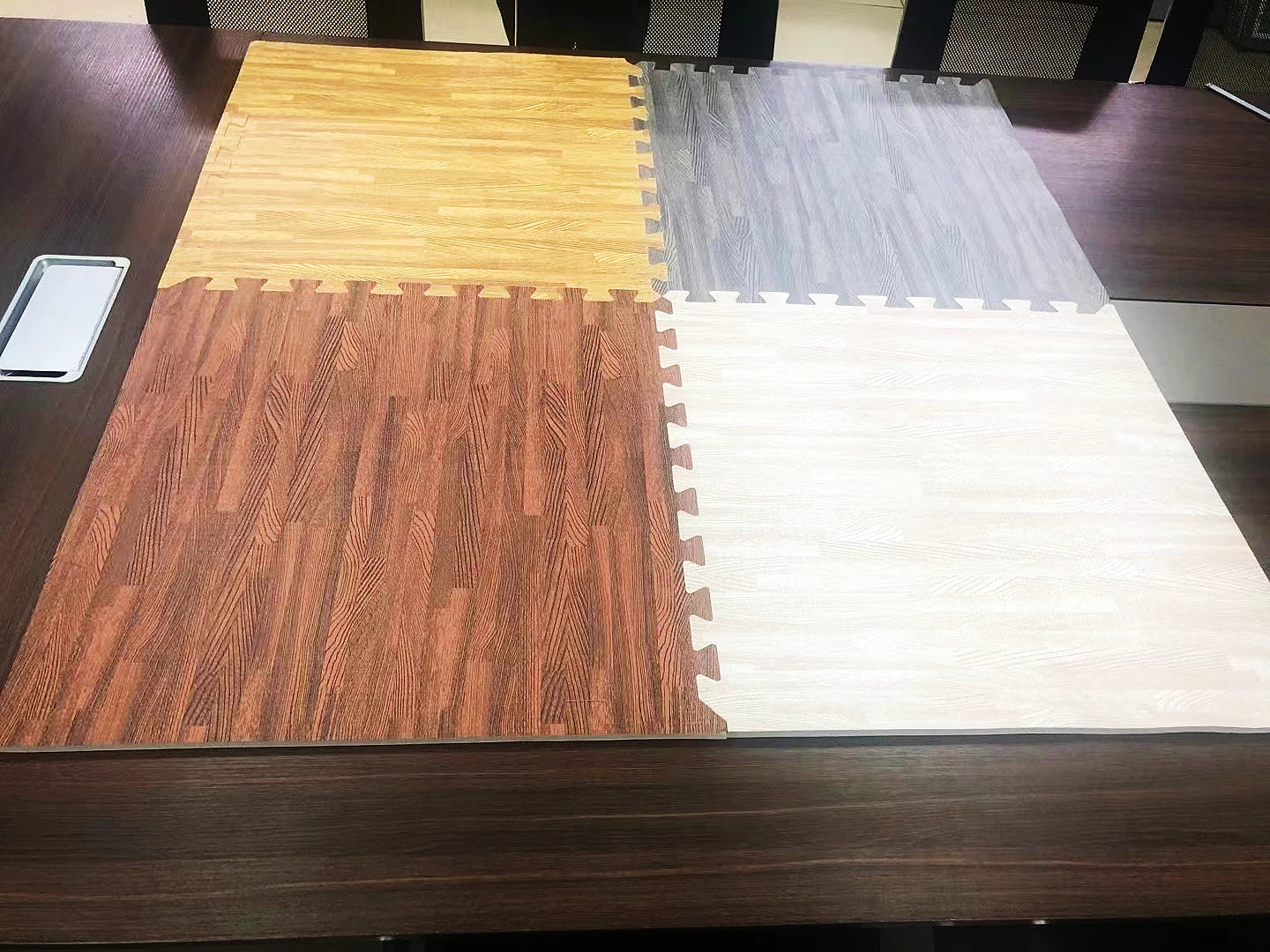 Wooden Grain Mats Foam Interlocking Mats Each Tile 1cm Thick Flooring Wood EVA Puzzle Mat - Daisan Mart