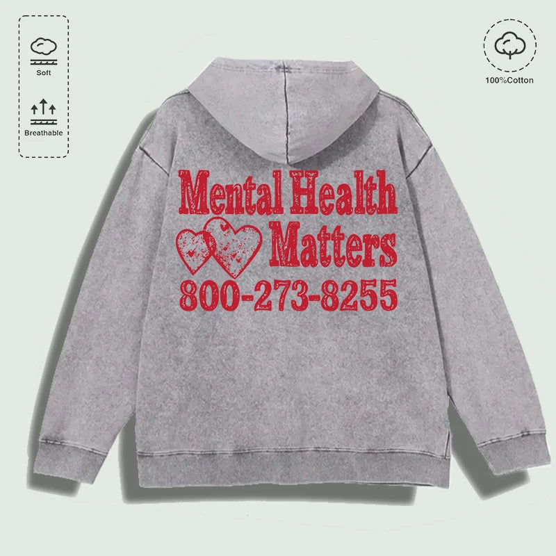 Áo Hoodie Cotton Sức Khỏe Tâm Thần Nhiều Màu - Daisan Mart