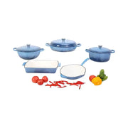 5-Piece Non-Stick Stone Enamel Cast Iron Pot and Pan Set for Family