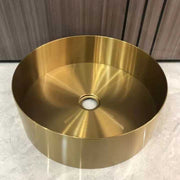 SUS304 stainless steel sink in gold color for bathroom 