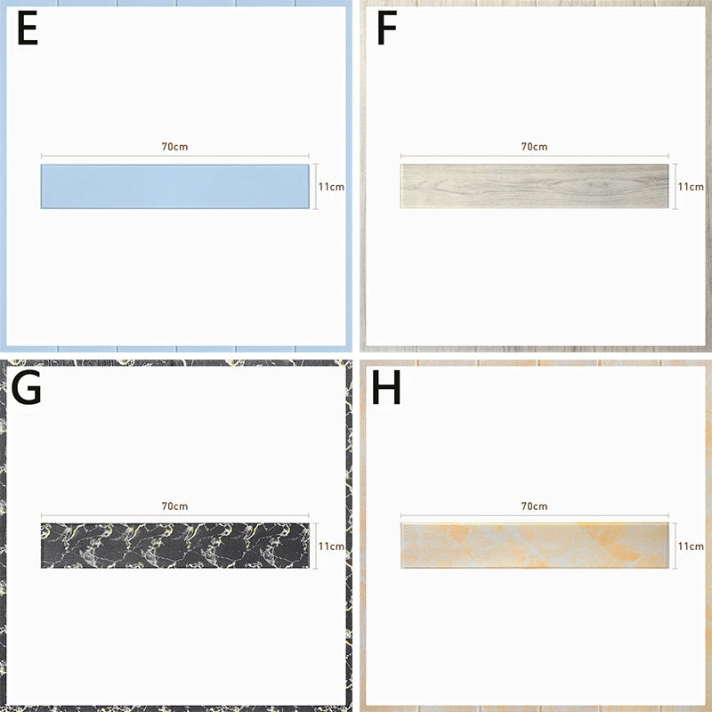 3D Wall Edge Strip Stickers Self Adhesive Waterproof PVC Baseboard Corner Waist Line Sticker Wall Trim Line Skirting Border