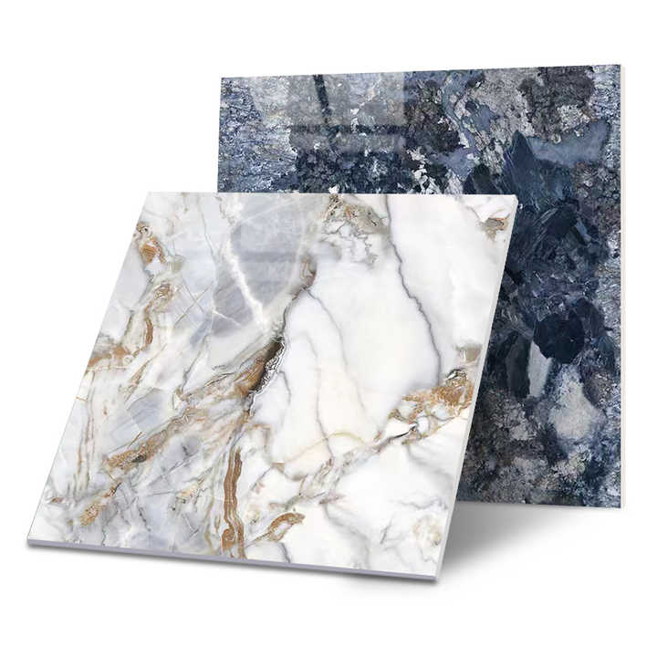Foshan Ceramic Tile Factory Marble Pattern Floor Tiles 80x80 Carreaux Wall Tiles Glossy Yellow Floor Tiles