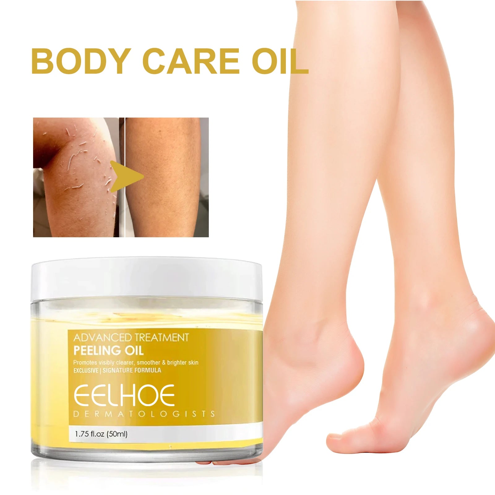 EELHOE Body Exfoliating Oil Skin Tone Brightening Body Skin Dead Skin Moisturizing Whitening Skin Care Oil