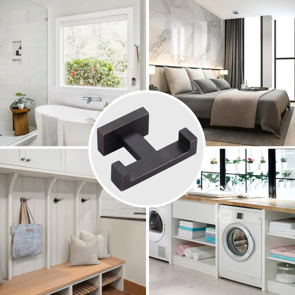 Modern 304 Stainless Steel Wall Hook, Glossy Black