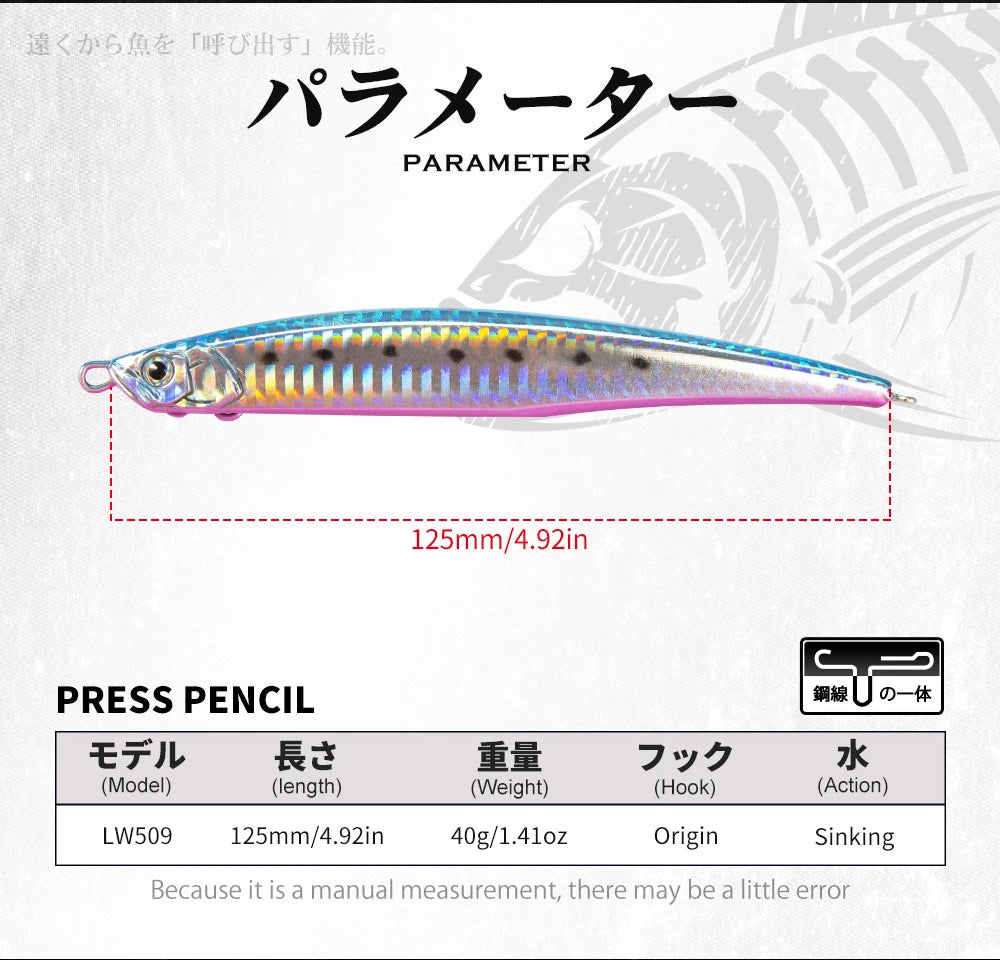 Hunthouse Sea Fishing Lure Sinking 125/175mm 40/50g