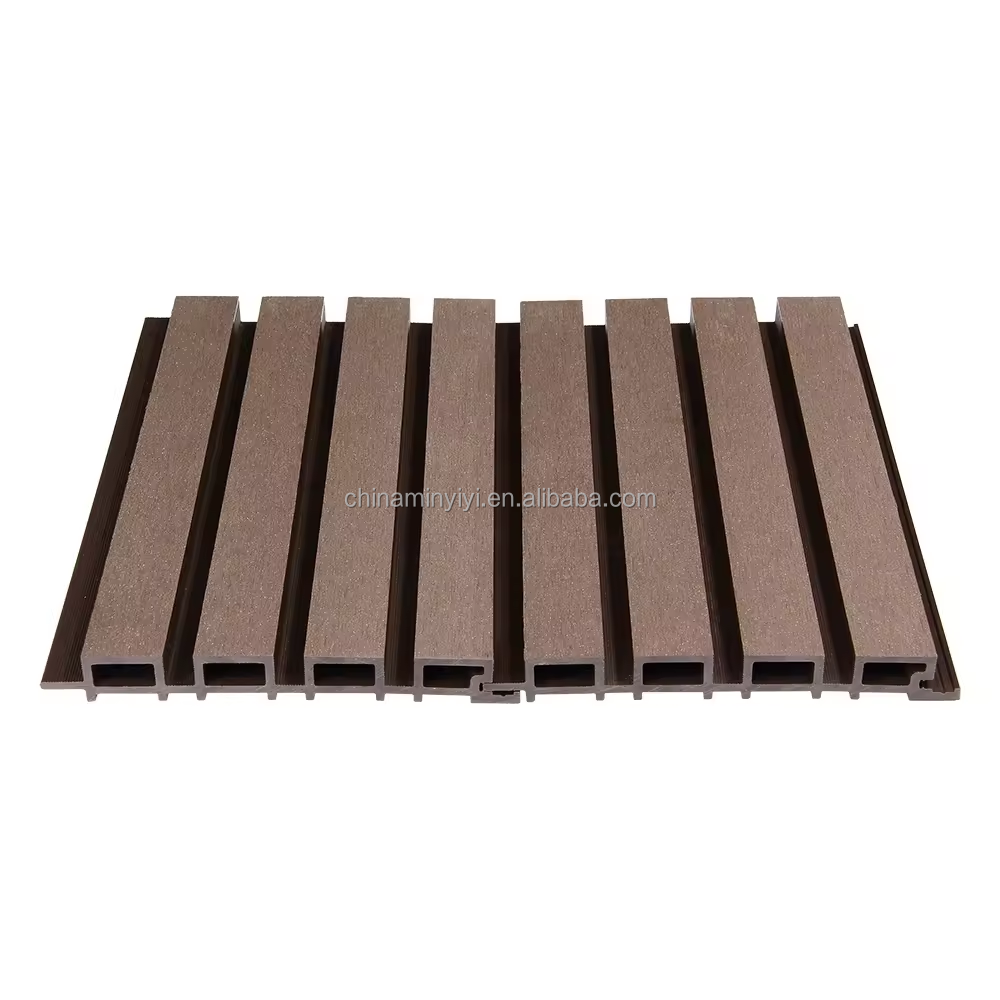 Modern design coaxial extruded composite wood wall panels 