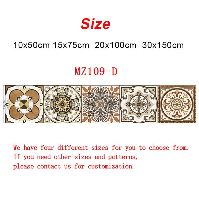 10/15/20/30cm Purple Retro Strip Tiles Wall Sticker Kitchen Stairs Tile Decoration Wallpaper Peel &amp; Stick Waterproof Art Mural