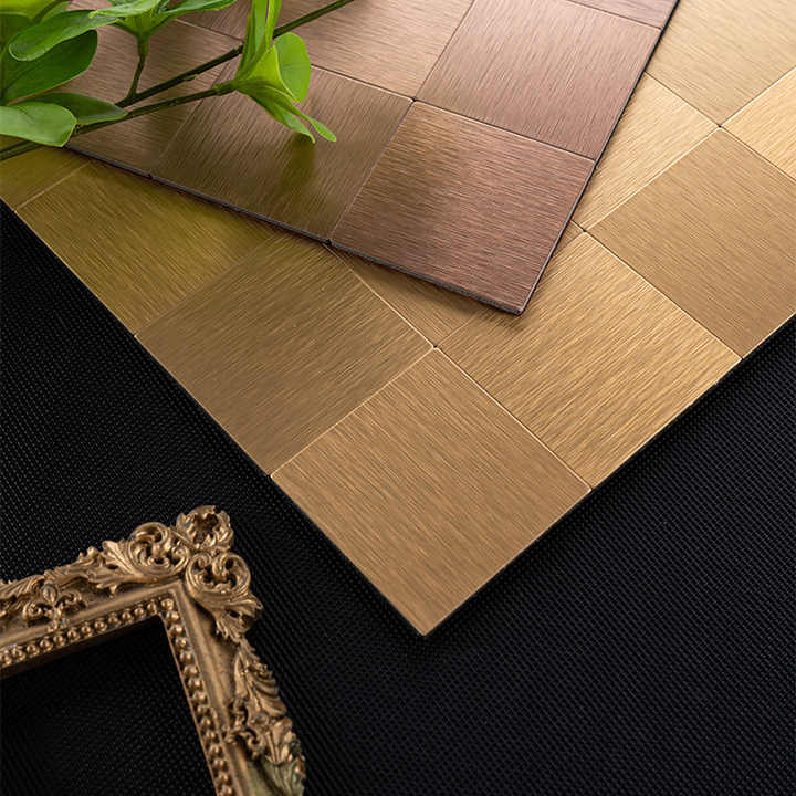 Square decorative mosaic tiles peel and stick kitchen wall 