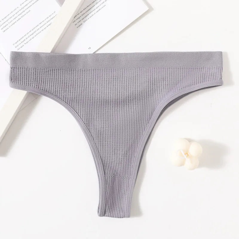 5Pcs/Set Seamless Briefs Women Brazilian Panties Sexy Lingerie Female Underpants Low Rise Bottom Solid Color Underwear ML