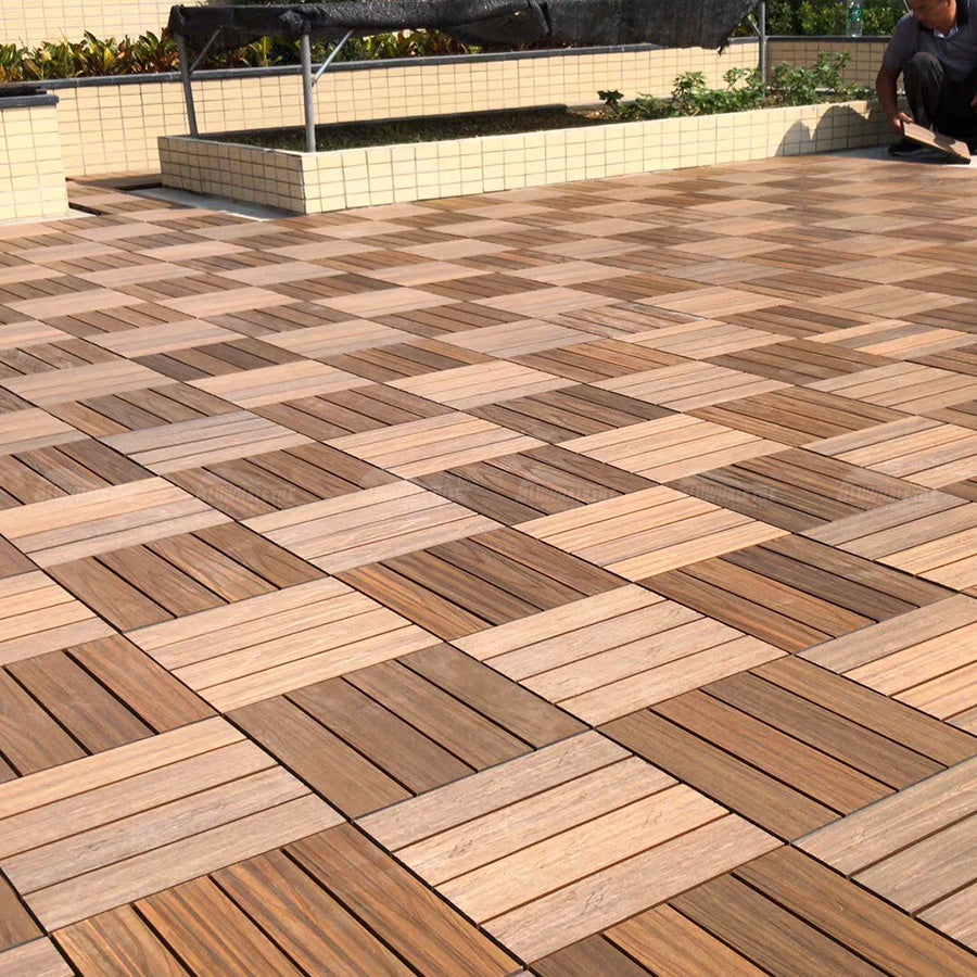 100% environmentally friendly outdoor composite wood flooring, anti-slip, for swimming pool areas, easy to assemble 