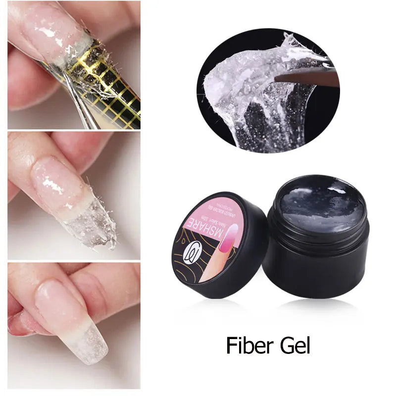 MSHARE 250g Fiber Gel Nail Extension Fiberglass Gel Clear White Pink - Daisan Mart