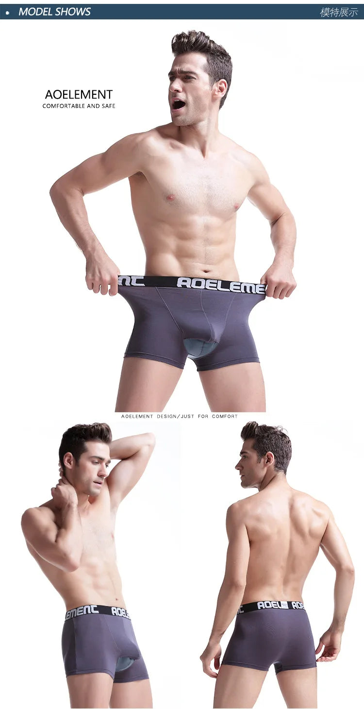 Quần Lót Nam Modal Thoáng Mát Tách Vùng L-5XL