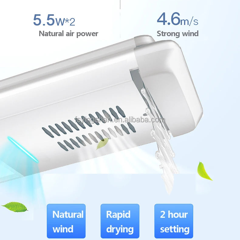 Smart Electronic Folding Balcony Dryer Rack Automatic Laundry Clothes Hangers Machine Silver Aluminum Foldable Cloth Dryer