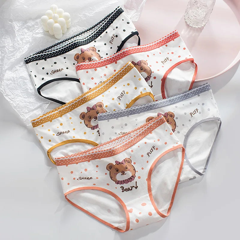 Kawaii Women's Underwear 5 Cute Animal Patterns