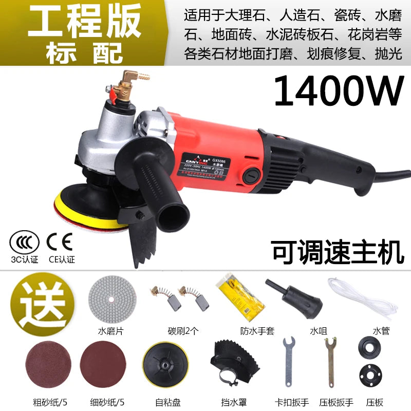 Water Polishing Machine Marble Stone Polisher Wet Water Miller Grinder Sander Water Milling Machine hand grinder for Tile