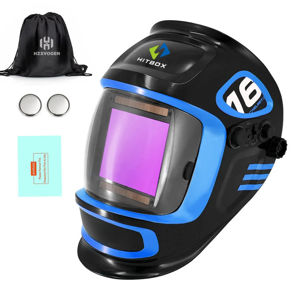 New Design Large View Area Cascos De Solda Auto Darkening Welding Hood Welding Helmet - Daisan Mart