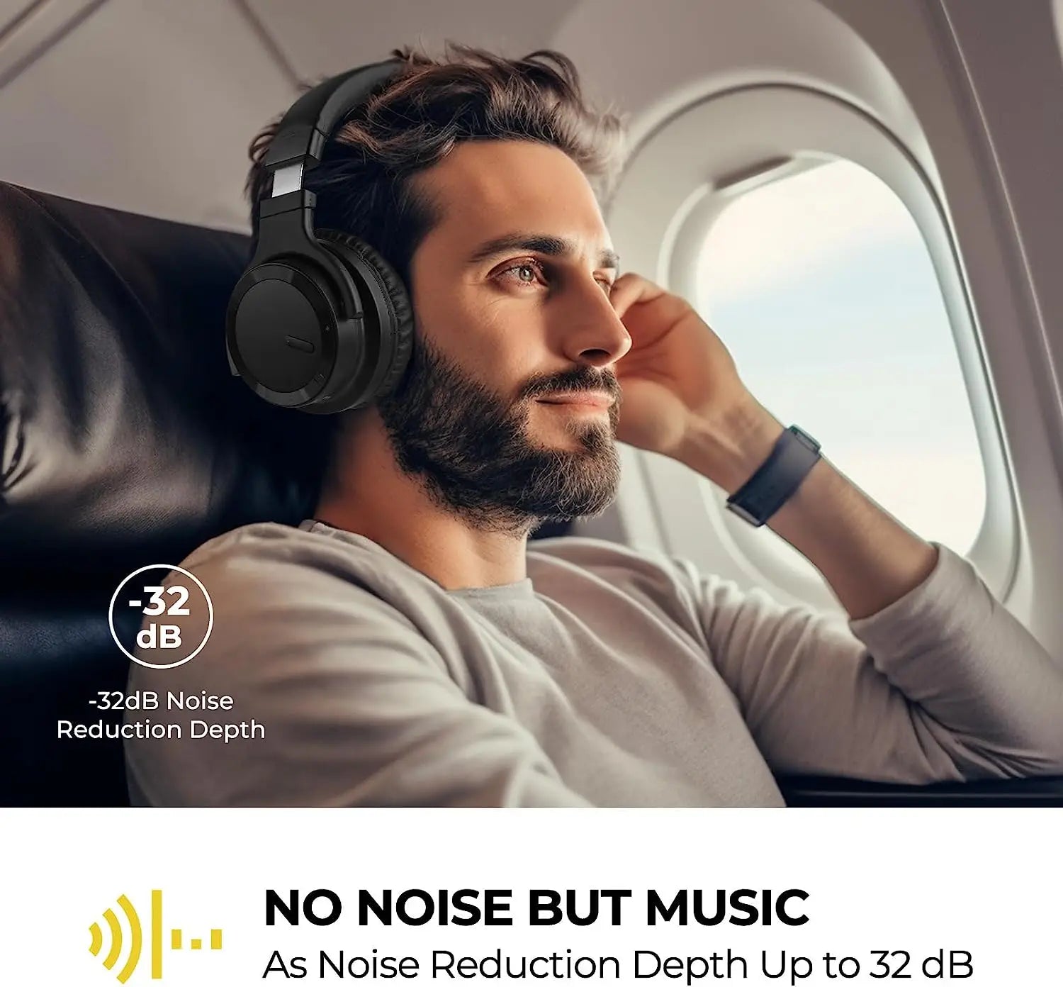 Bluetooth 5.4 Noise Cancelling Headphones, Gaming Standard Sound