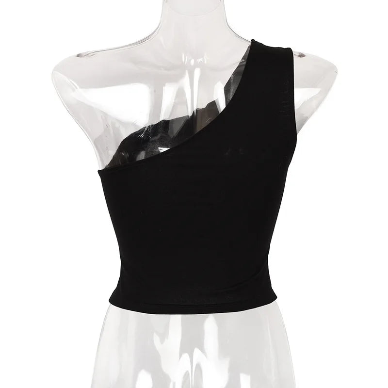 Áo Tank Nữ Một Vai Thể Thao Sexy Co Giãn Mùa Hè - Daisan Mart