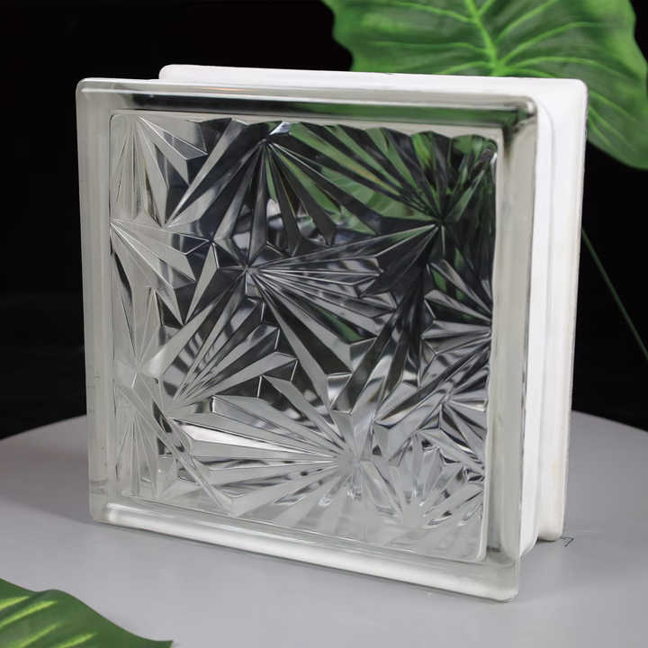 Transparent tempered glass block for indoor outdoor decoration solution for patio, home office, living room, office building 