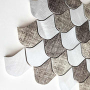 Wholesale custom modern design boat shape metal spray mosaic tiles decoration for bathroom and living room wall 