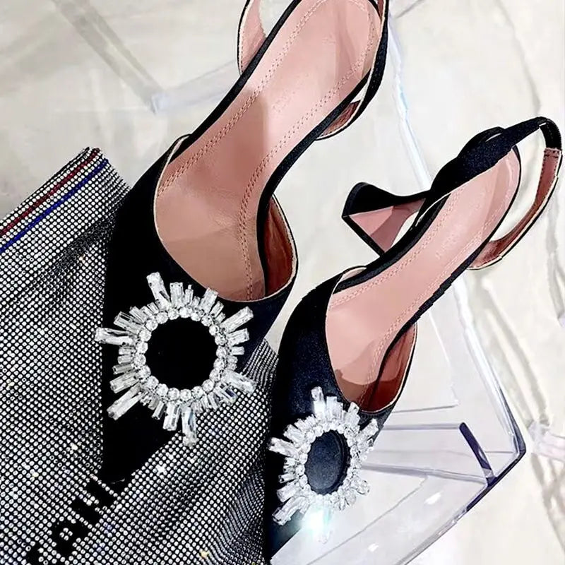 Giày Cao Gót Trong Suốt Sang Trọng Dự Tiệc Cưới Nữ