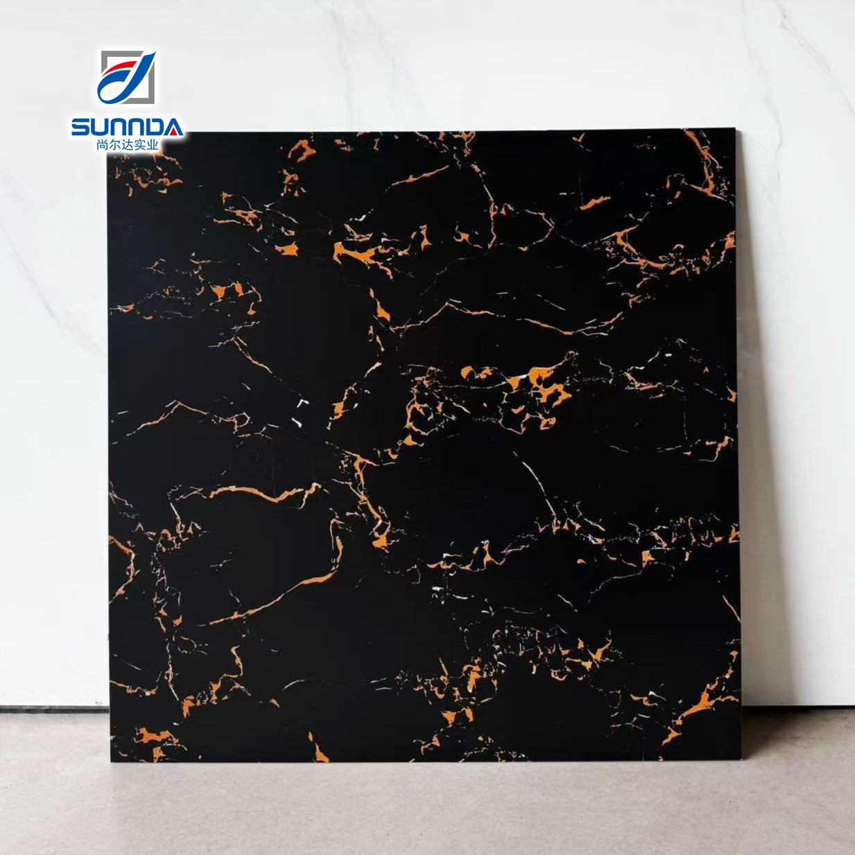 Gạch lát sàn đá cẩm thạch đen màu tối, phong cách rustic, mờ, chống trơn