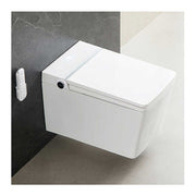 Smart square ceramic smart color fashion sanitary ware wall mounted smart automatic toilet 
