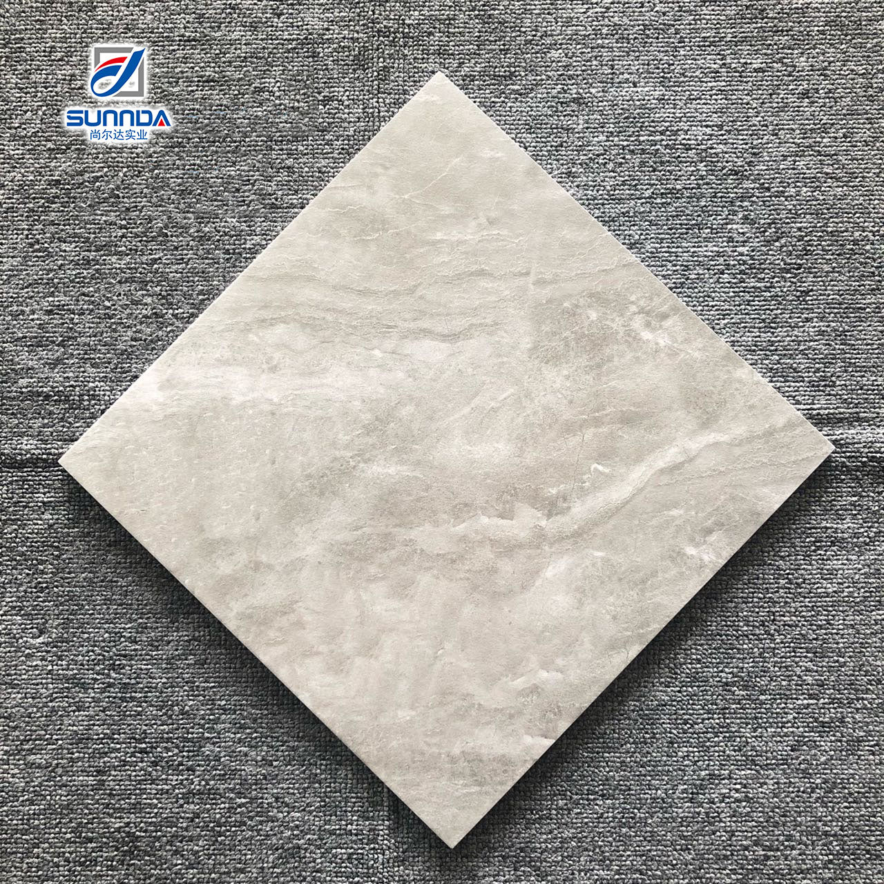 Gạch lát nền men mờ chống trơn, phong cách rustic, màu xám xi măng, vân đá cẩm thạch, kích thước 600x600