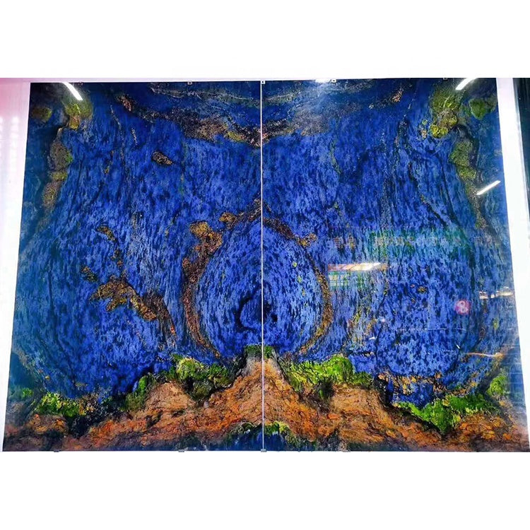 Natural stone wall cladding Granite blue quartz glaze 