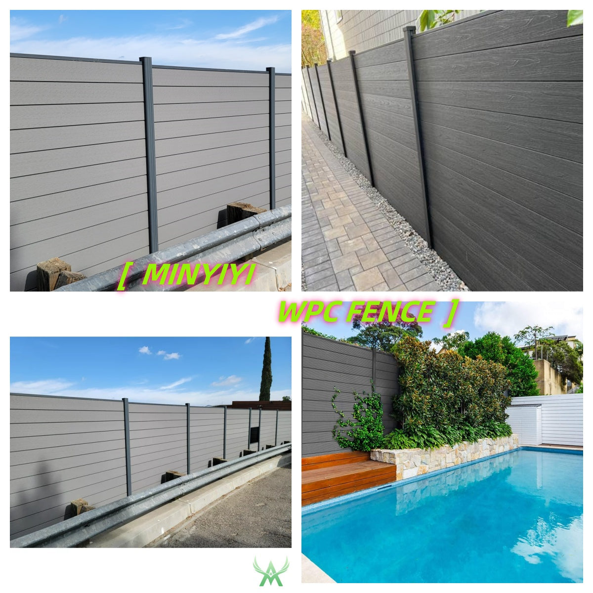 Classic Retail Wood Plastic Composite Fence Panels, Half Gap, 6 Foot, Partial Coverage 
