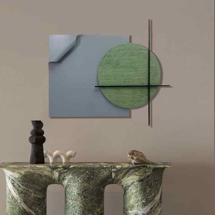 JZ Home Decor Abstract Geometric Art 3D Horse Painting Luxury Multimedia Wall Hanging 