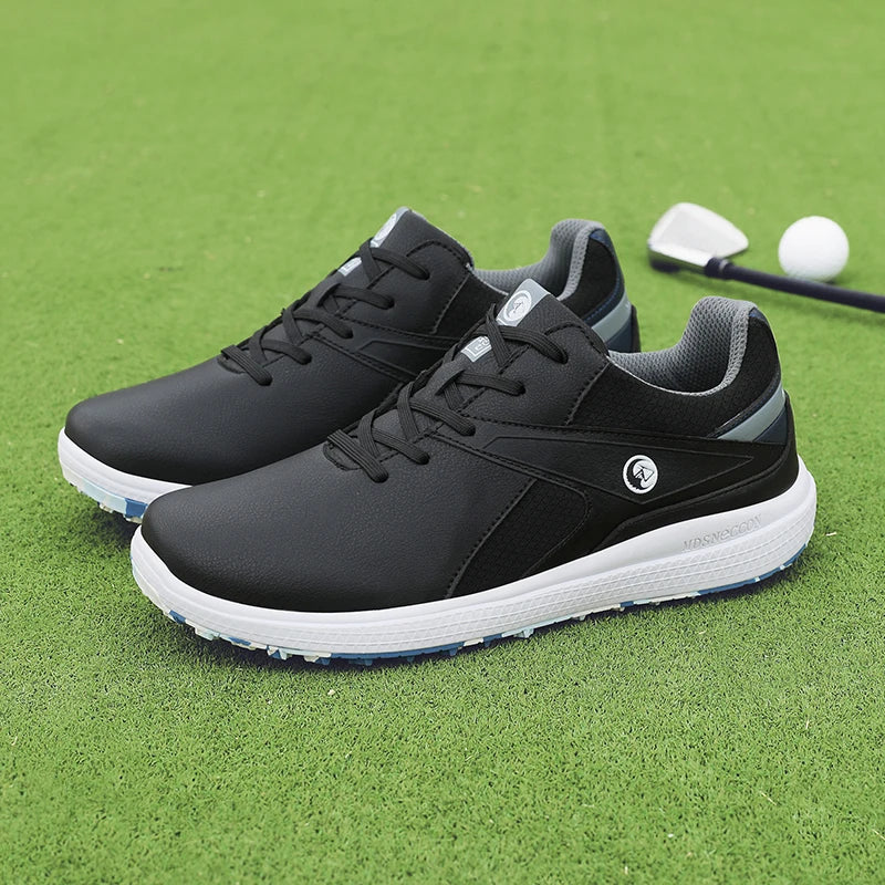 Luxury White Spiked Sole Microfiber Leather Golf Shoes 39-47