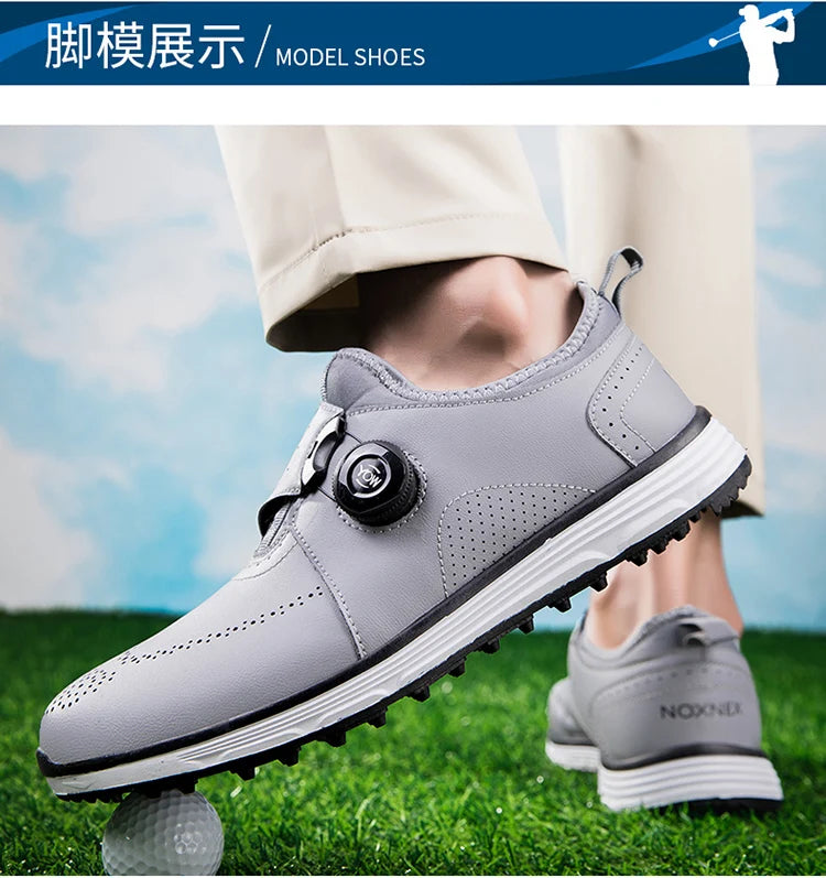 Giày Golf Nam Da Mềm Thoáng Khí Đi Bộ Mùa Hè