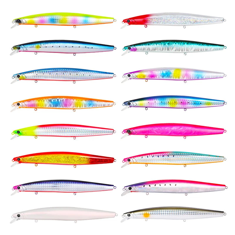 TSURINOYA 34.2g STINGER 163S Sinking Minnow 163mm Sea Fishing Lure Hard Artificial Pike Fishing Baits Tackle DW119