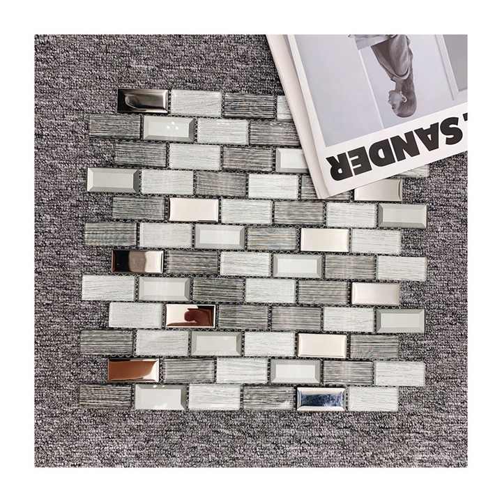 Glass mosaic tiles for kitchen walls Cheap home decoration mosaic tiles for hotel apartments 