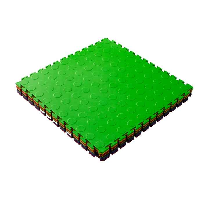 Garage Floor Tiles Interlocking Plastic Flooring 500x500x6mm Good Quality &amp; Durable Forklift Resistant Warehouse Workshop PVC P02 