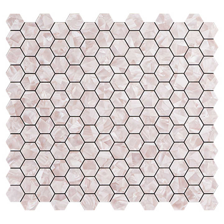 Unique design pink hexagon kitchen wall tiles, peel and stick 
