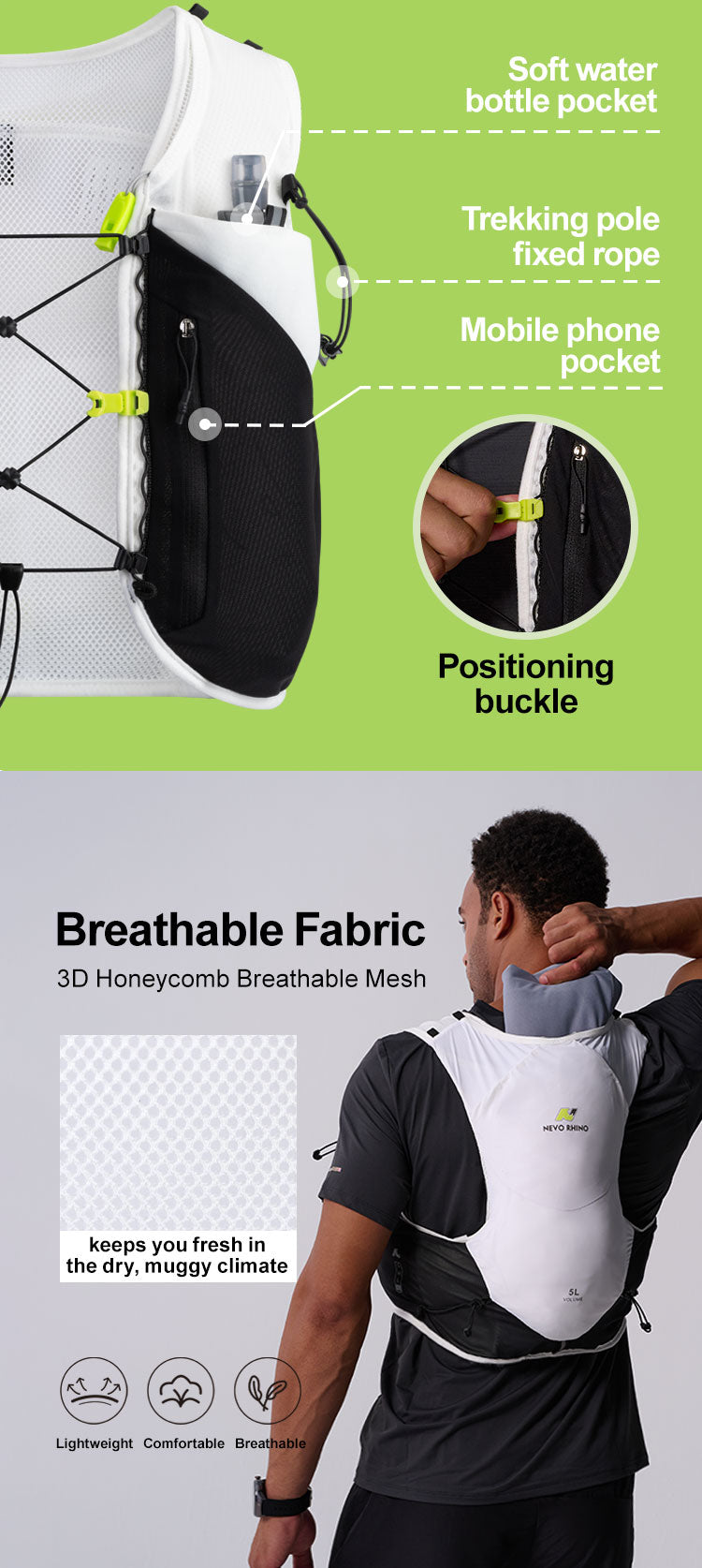 Running Hydration Vest with Water Bag, Multi-Functional Outdoor Sports Fashion Accessories, Customizable Best Seller 