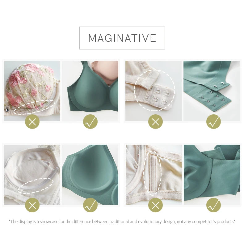 SUJIIN Ultra Thin Women's Underwire Push-Up Bra