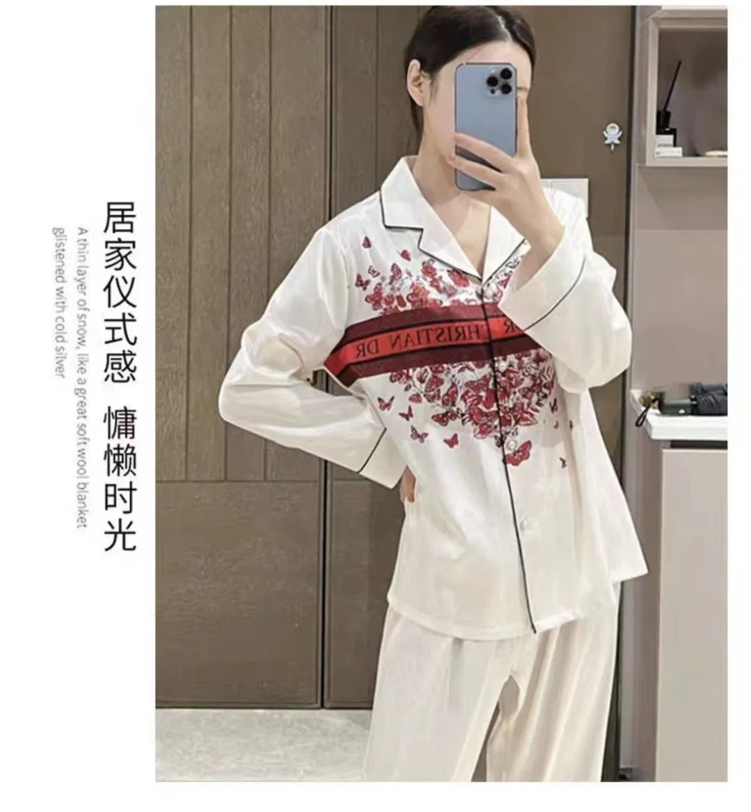 Bộ Đồ Ngủ Nữ Mùa Xuân Samwestart Dài Tay Thoáng Mát